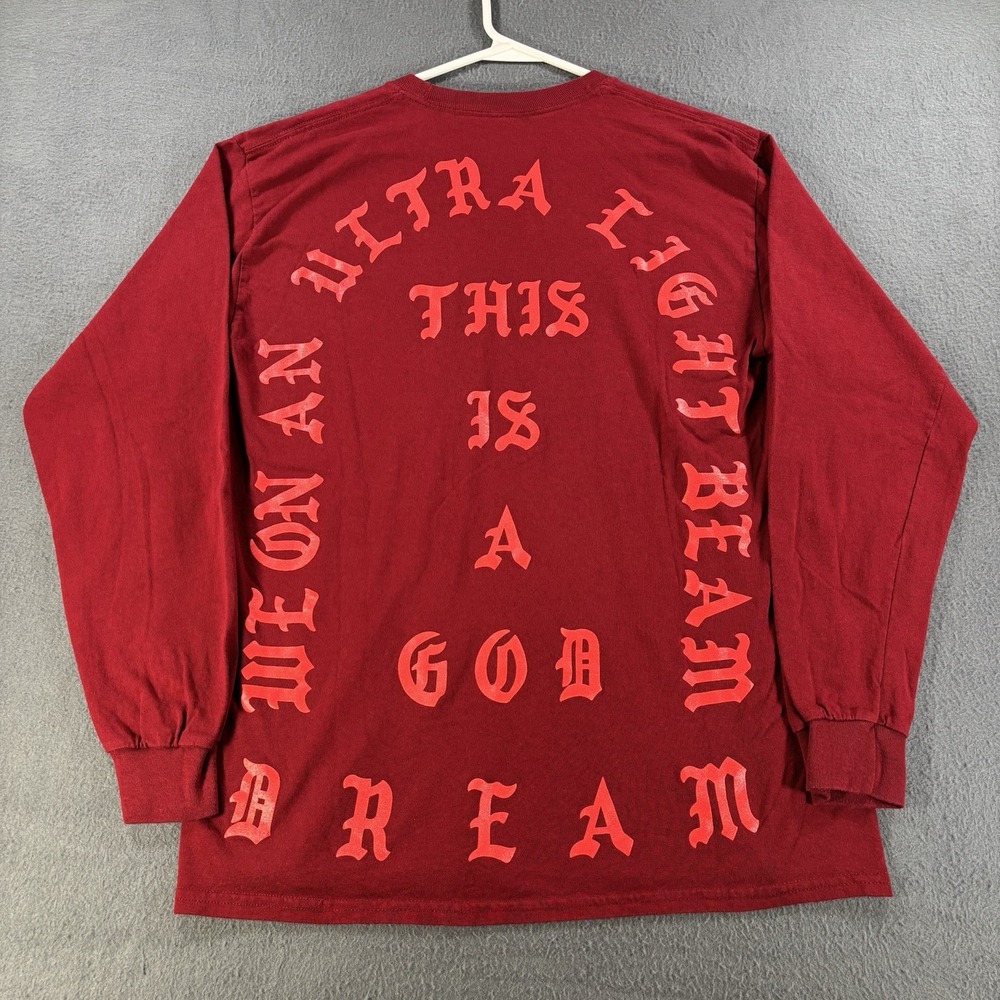 I Feel Like Pablo T-Shirt Fits Medium Kanye West Red Double Sided Tee Streetwear